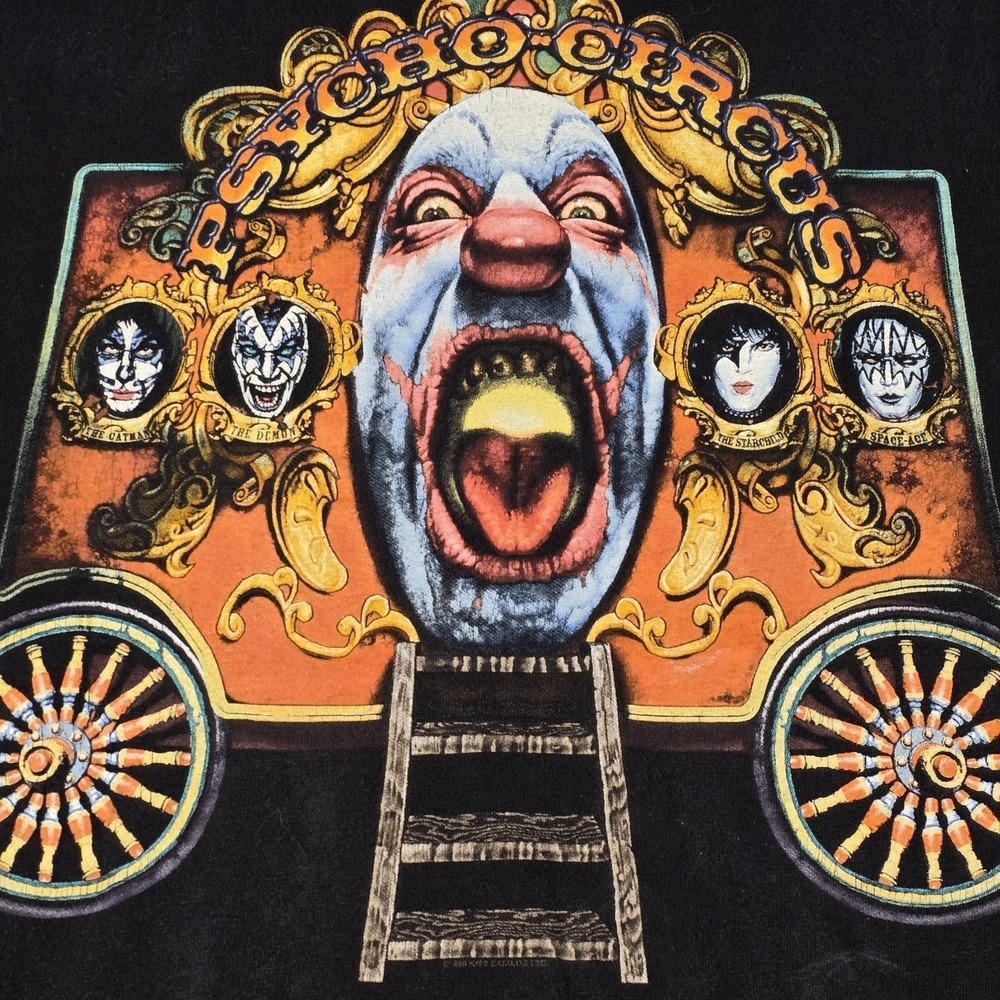 KISS Psycho Circus T-Shirt Men's XL Black Vintage 1998 Cronies Made In USA